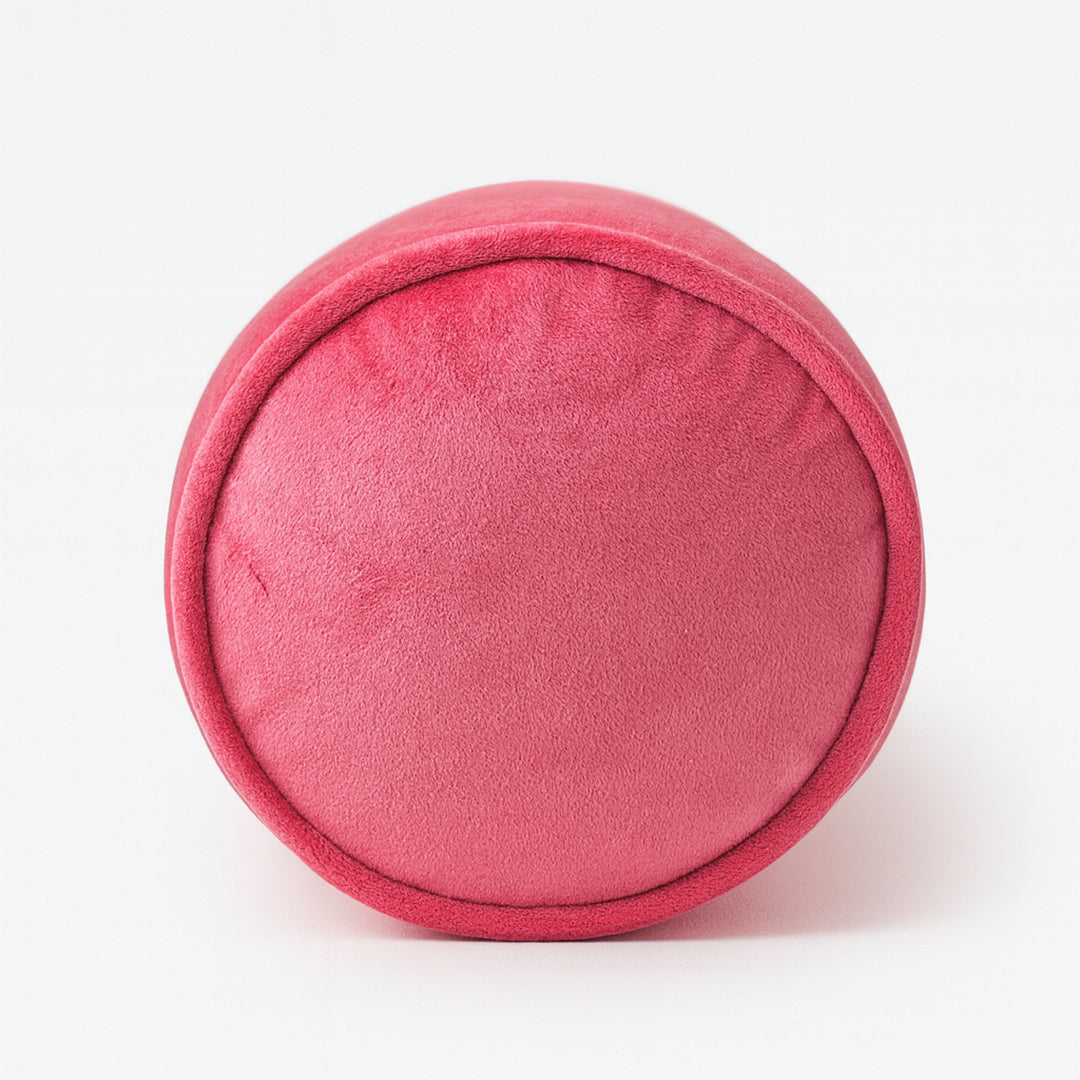 PILLOW TREE Premium Velvet Decorative Bolster Pillow, Pink Cylindrical Shape