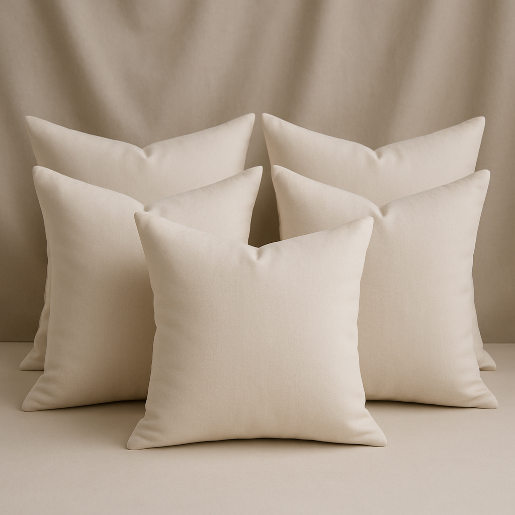 Pillow Tree Luxury Decorative Cushion Set of 5 – 12x12 Inch Throw Pillows for Sofa & Bed