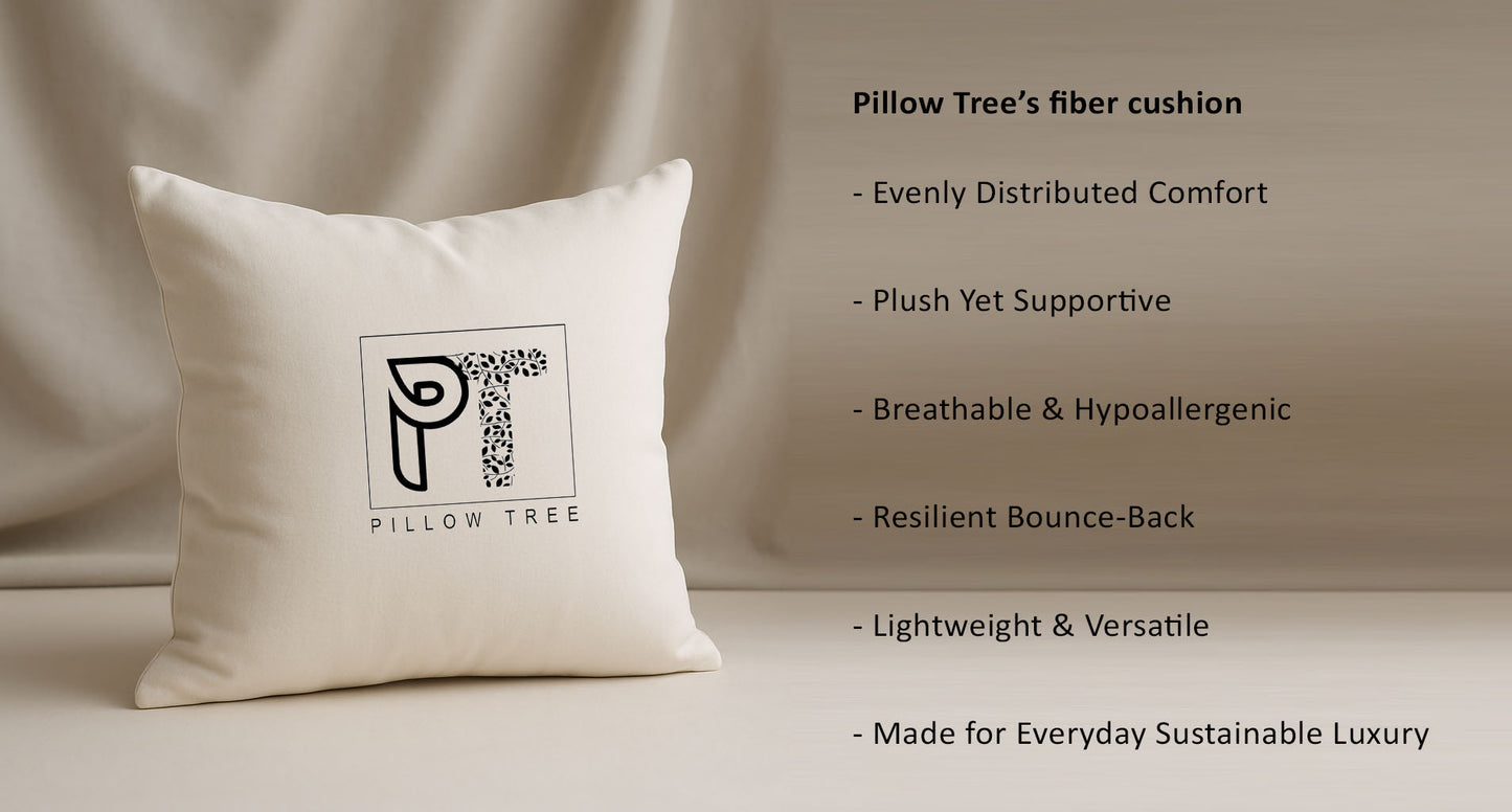 Pillow Tree Luxury Decorative Cushion 14x14 Inch – Soft & Stylish Throw Pillow for Sofa & Bed