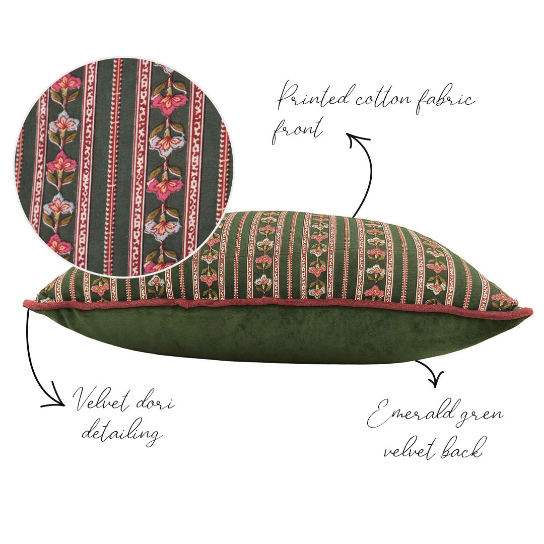 The Forest Rouge Cushion Cover with Cushion Filler