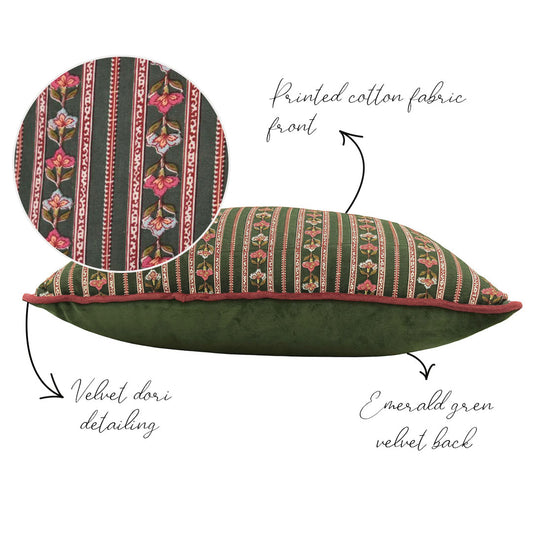 The Forest Rouge Cushion Cover with Cushion Filler