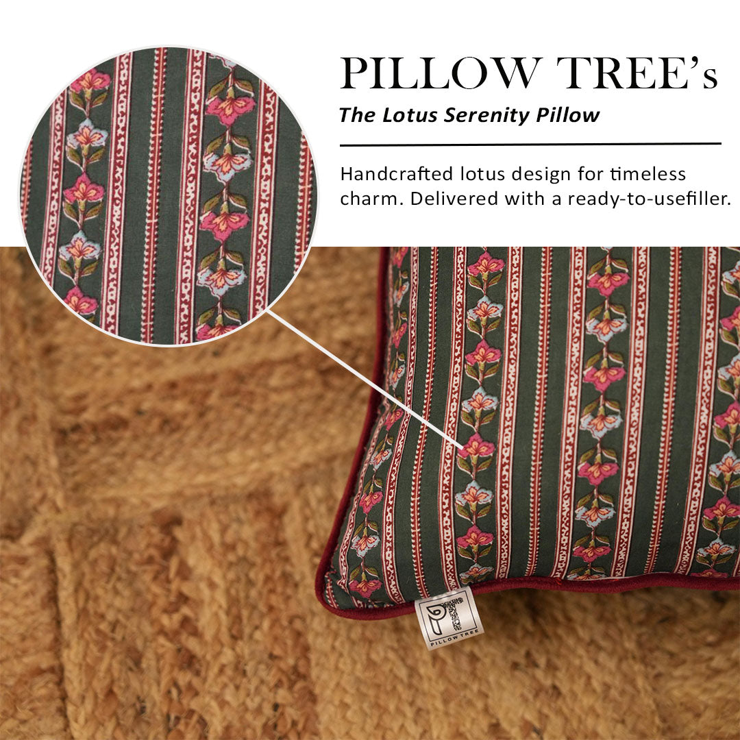 The Forest Rouge Cushion Cover with Cushion Filler