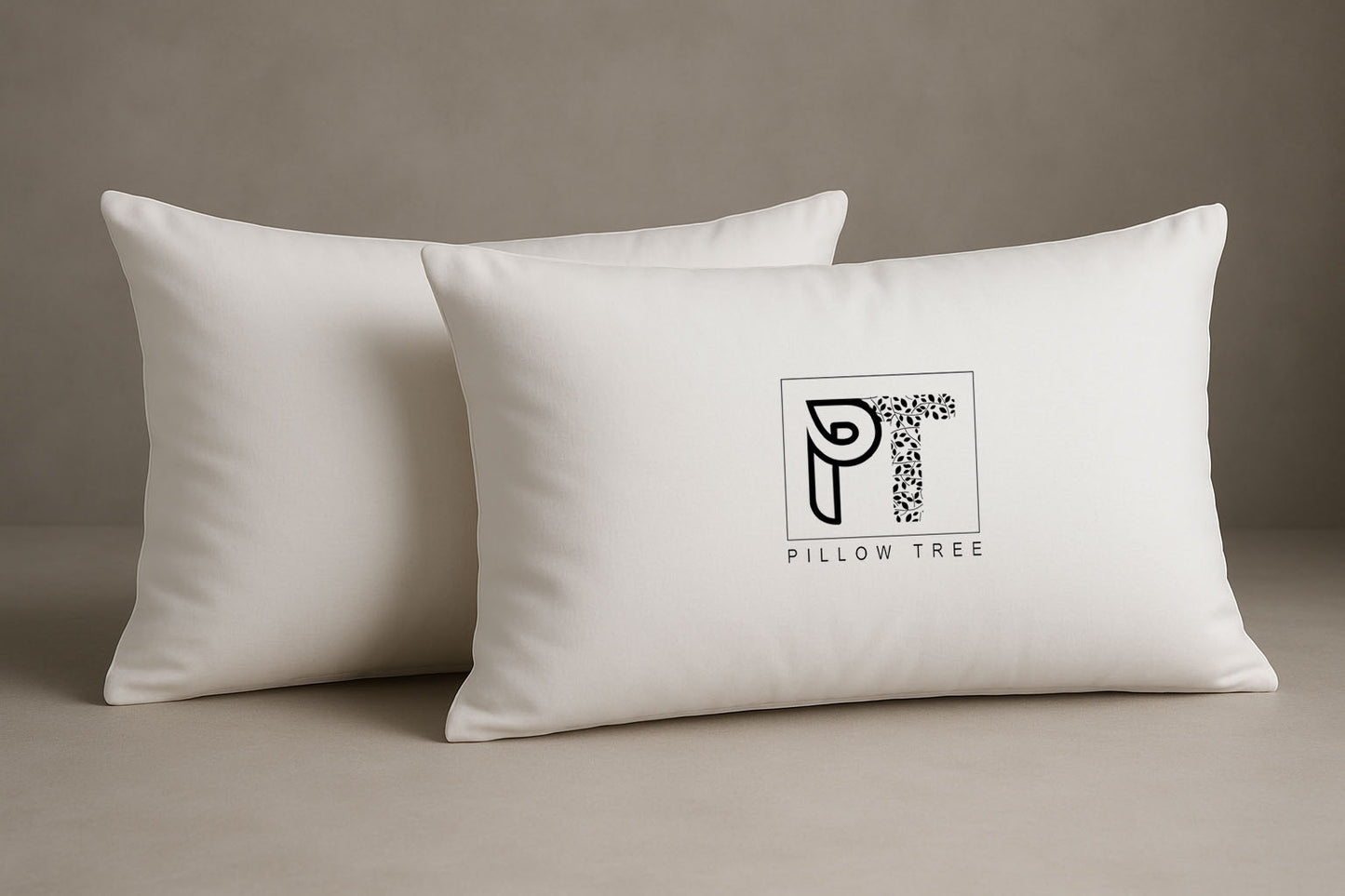 Pillow Tree Fiber Sleeping Pillow Set of 2 – Soft & Fluffy Bed Pillows 17x27 Inch