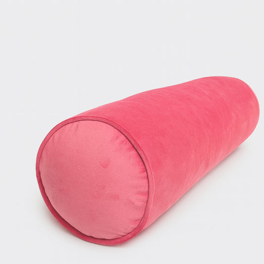 Pillow Tree Luxury Soft Velvet Bolster with Removable Cover || Blush Pink – 9x24 Inch