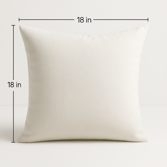 Pillow Tree Decorative Cushion Set of 2 – 18x18 Inch Throw Pillows for Sofa & Bed