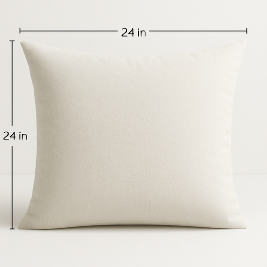 Pillow Tree Decorative Cushion Set of 2 – 24x24 Inch Oversized Throw Pillows for Sofa & Bed