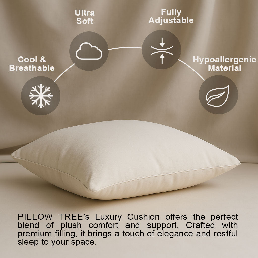 Pillow Tree Luxury Decorative Cushion 14x14 Inch – Soft & Stylish Throw Pillow for Sofa & Bed